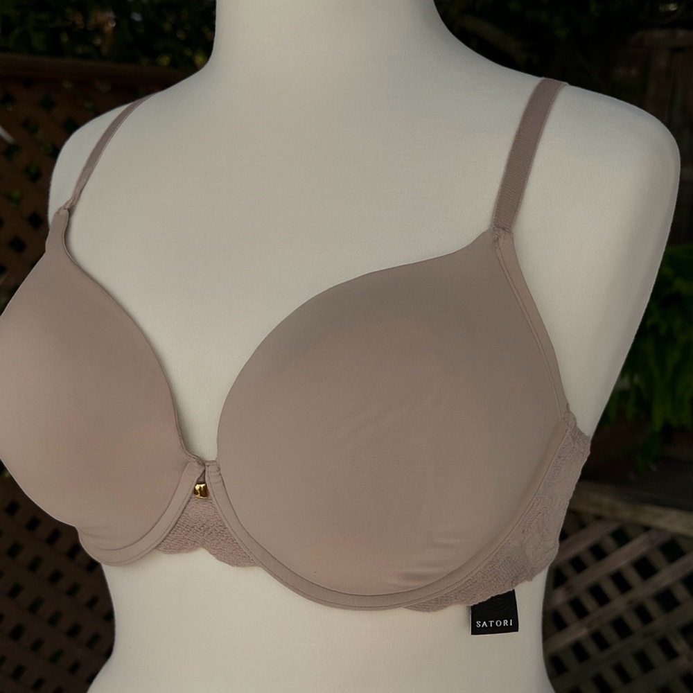 Natori 2 Ct Bundle-Bliss Perfection Contour Underwire T-Shirt Bras 721154 Beige